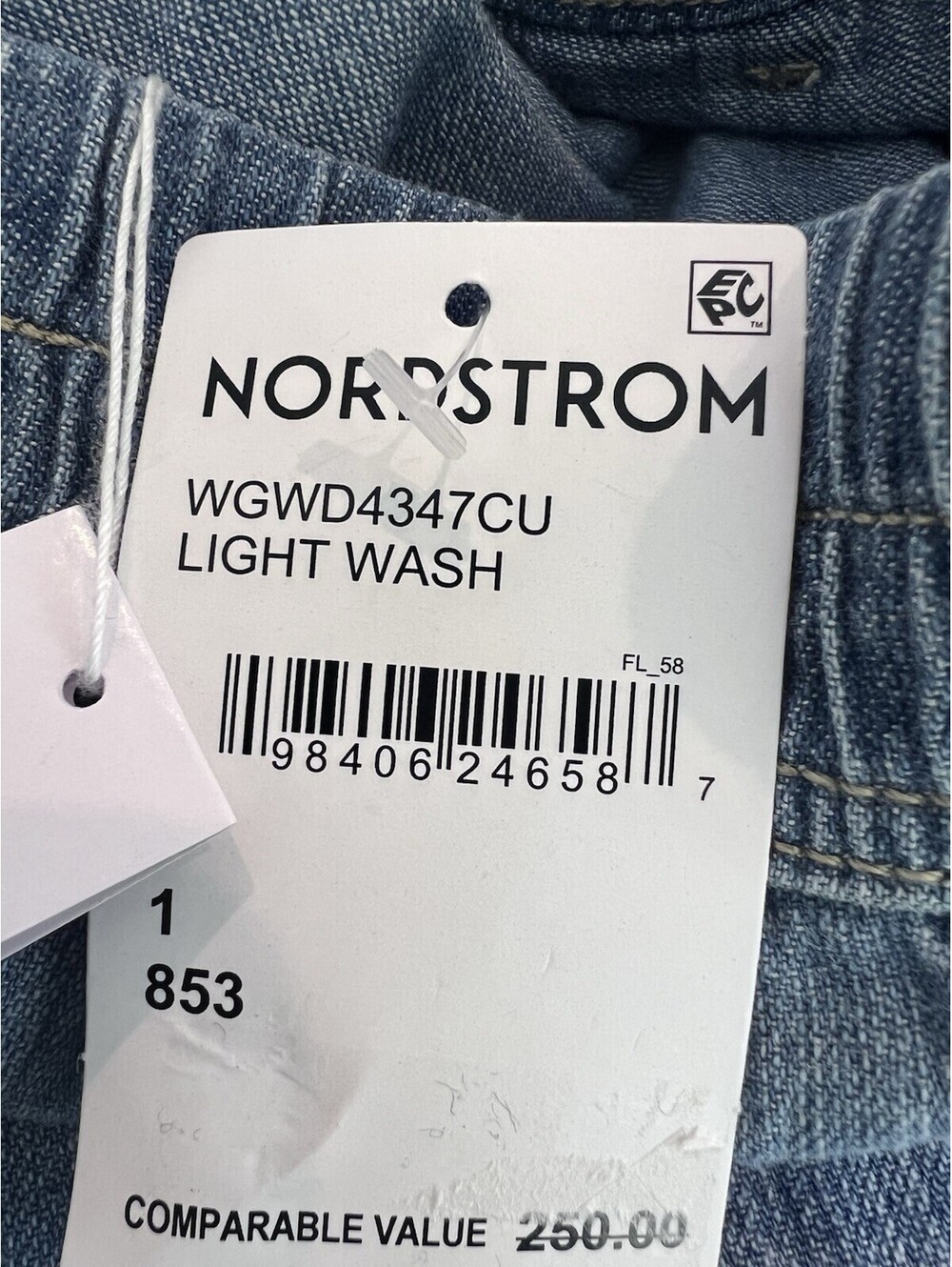 $250 James Perse Cotton Light Wash Denim 4” Shorts Size 3 - Picture 4 of 4